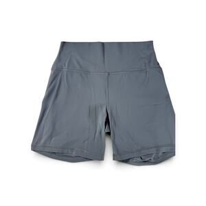 CRZ YOGA Women’s High Rise Biker Shorts Gray Yoga Workout Athletic Stretch